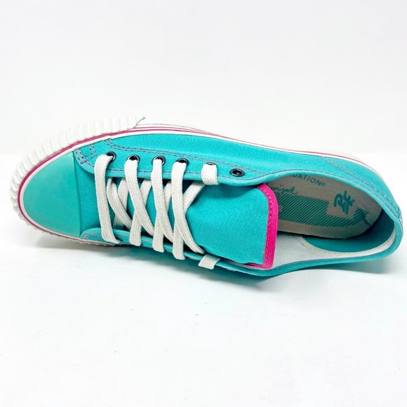 PF Flyers Center Lo Riess Teal White Mens Casual Sneakers PM11CL2E - Picture 4 of 5